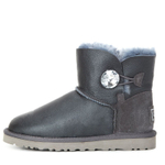 Угги Mini Bailey Button Bling Metallic Grey