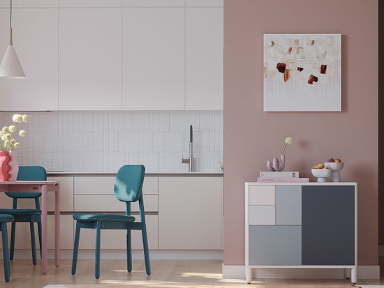 Стул saga деревянный, рогожка, сине-зеленый