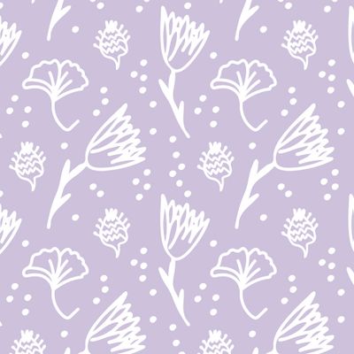 Бесшовный принт c осенней ботаникой