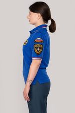 Рубашка-поло женская МЧС короткий рукав (нового образца, василек)