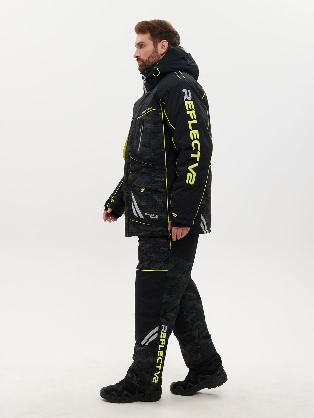Костюм зимний Siberia Reflect V2 ткань Breathable Reflex Membrane цвет Черный