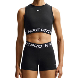 Женский топ теннисный Nike Pro Dri-Fit Cropped Tank - black/white