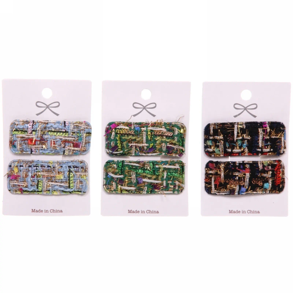 Зажимы для волос 2шт «New collection - Marina», микс 6 цветов, 6*2см