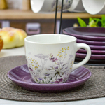 Чайный набор 12 предметов 240мл на подставке, 202386