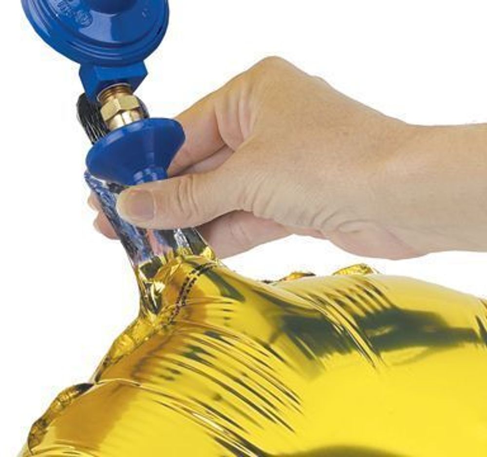 Насадка с манометром и 2 клапанами плавного нажатия, один с отсечным клапаном, другой без него, 1 шт