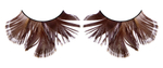 Тёмные коричневые ресницы-перья (Цвет: коричневый)