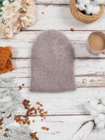 шапка ангора зимняя пушистая вязаная модная