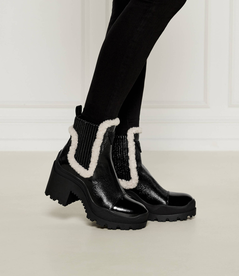 Ботильоны на каблуке YVETTE2 Shearling Guess - черный(FLFIV2 PAF10)