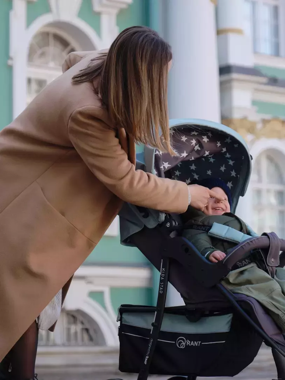 Коляска детская "KIRA STAR" RA055 Ocean Green 2022