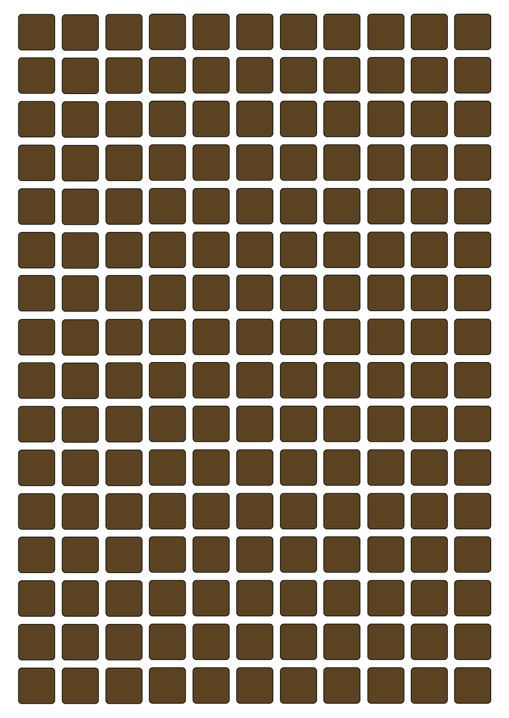 Виниловые наклейки для маркировки Policomprint М14, 10х10 мм. 176 шт.