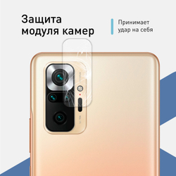 Стекло на камеру ROSCO для Xiaomi Redmi Note 10 Pro оптом (арт. XM-RN10P-CLEAR-CAM-GLASS)