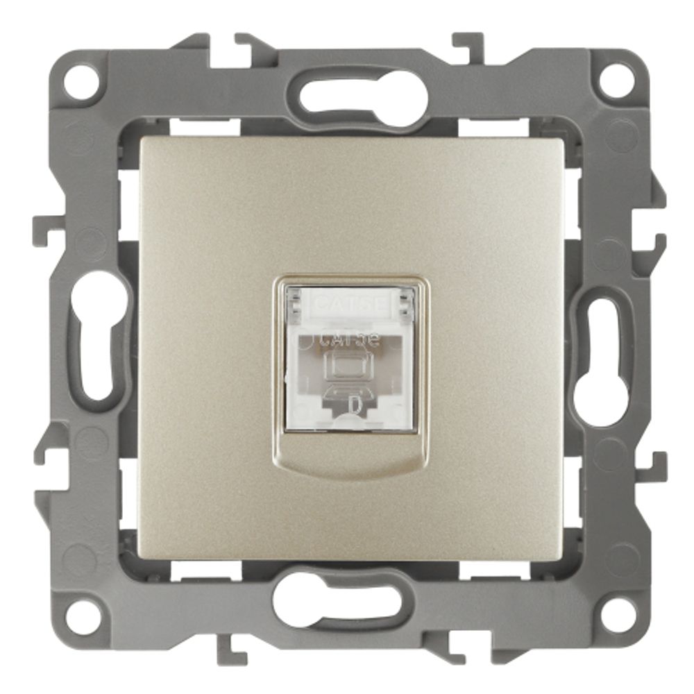 12-3107-04 ЭРА Розетка информационная RJ45, IP20, Эра12, шампань | Эра 12 Шампань