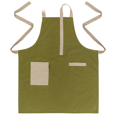 Фартук из хлопка оливкового цвета из коллекции essential, 70х85 см