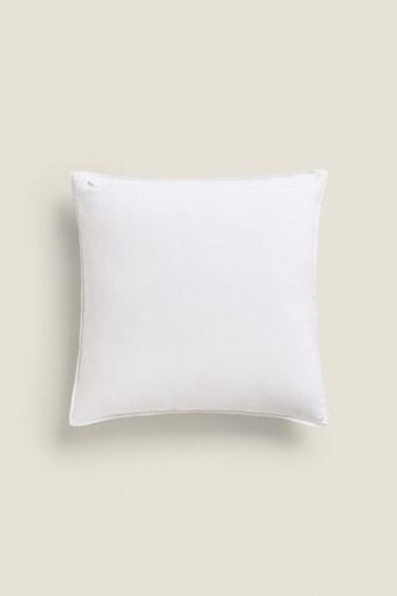 ZARA HOME ЧЕХОЛ ДЛЯ ДЕКОРАТИВНОЙ ПОДУШКИ С КОНТРАСТНОЙ СТРОЧКОЙ, БЕЛЫЙ