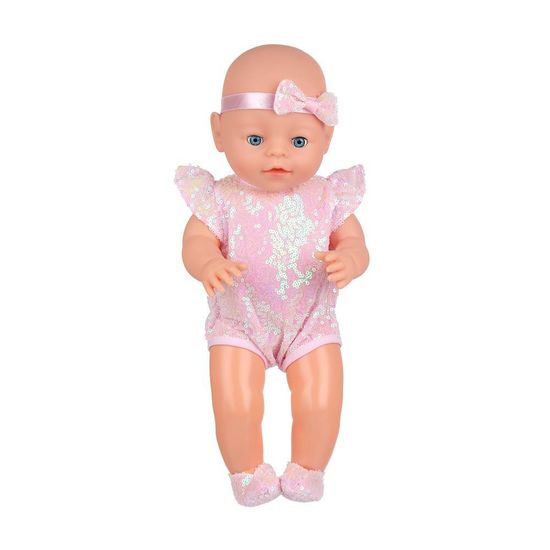 Пупс озвуч 40см, пьет, писает, закр. глазки, 4акс, 50 звуков КАРАПУЗ