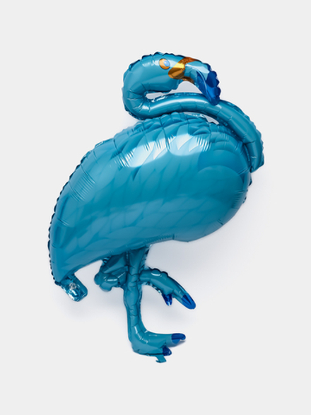 Шар (38""/97 см) Фигура, Фламинго, Голубой, 1 шт. И2