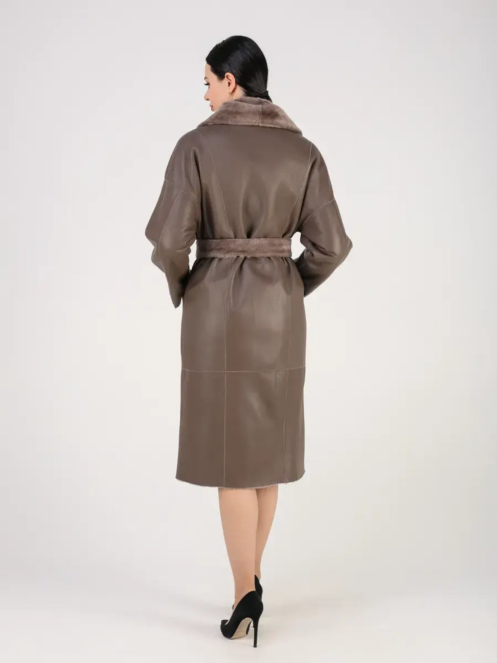 Дубленка зимняя шуба натуральная двухсторонняя оверсайз