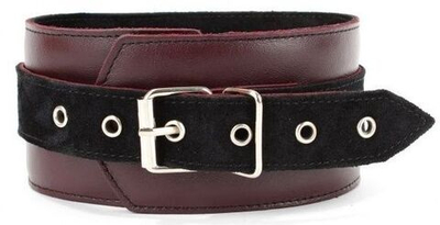 Бордовый ошейник Maroon Collar On The Strap (Цвет: бордовый)