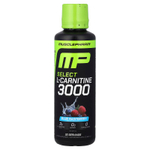 MusclePharm, Select L-карнитин 3000, голубая малина, 480 мл (16 жидк. унций)