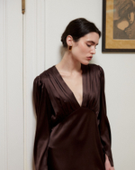 Платье из шелка Берберри шоколад