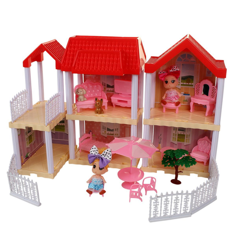 Дом для куклы с фигурками и аксессуарами, коробка 666-8S-5