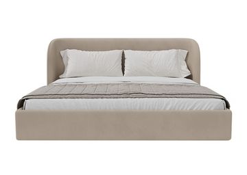 Кровать двуспальная Classic 200 см (бежевый, велюр)