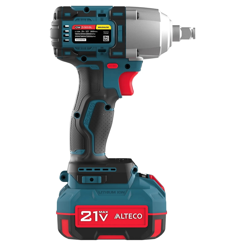 Бесщеточный аккумуляторный ударный гайковерт ALTECO CIW 21-500 BL