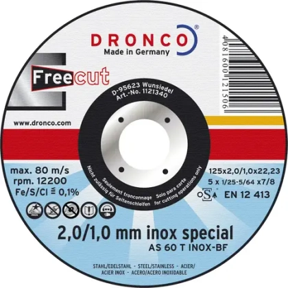 Абразивный отрезной диск AS 60 T 125х2/1 Dronco 1121340