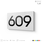 Номер на дверь 609, табличка на дверь для офиса, квартиры, кабинета, аудитории, склада, белая 120х70 мм, Айдентика Технолоджи