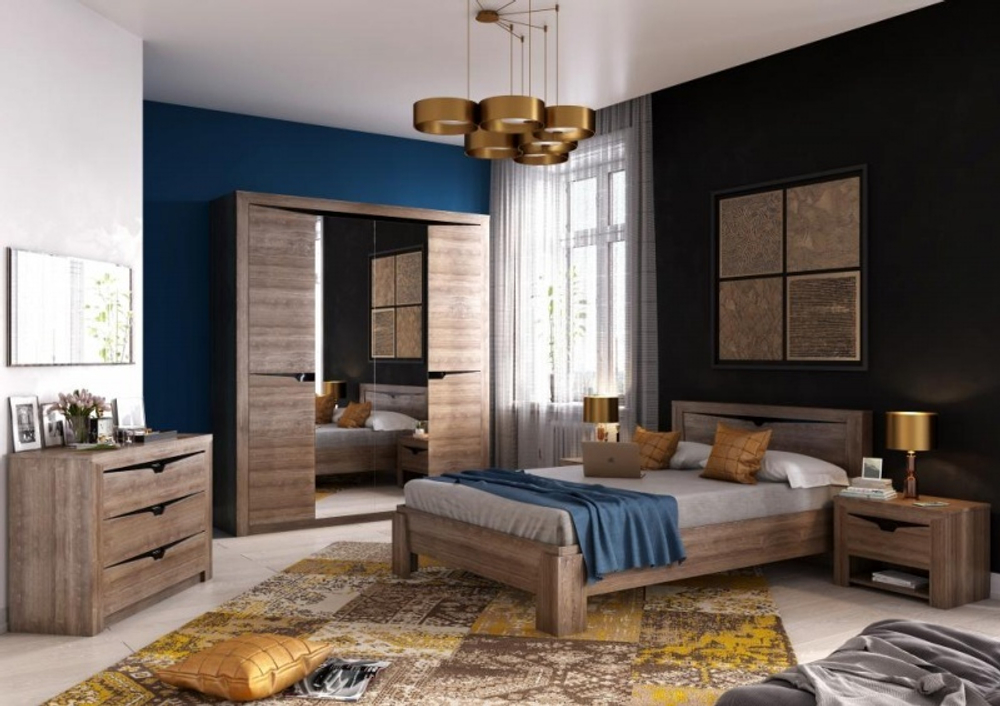 Кровать "Соренто" 1600 Дуб стирлинг