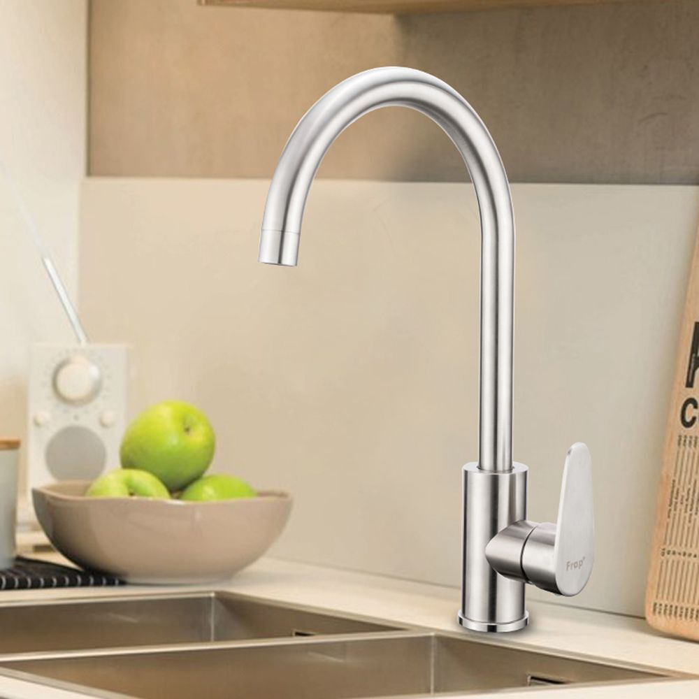 Смеситель для кухни, Frap, с картриджем, нерж, F4048