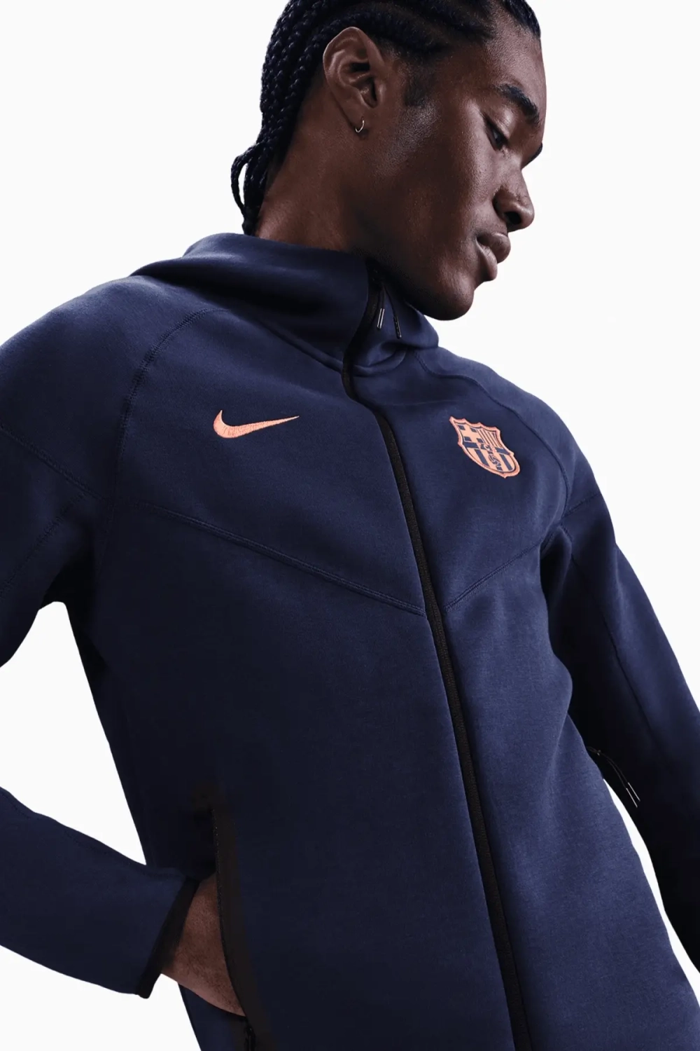 Кофта Nike FC Barcelona 25/26 Tech Windrunner - темно-синий