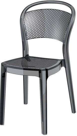 Стул прозрачный черный Bee