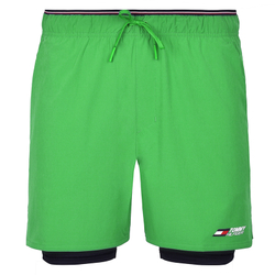Мужские теннисные шорты Tommy Hilfiger 2-1 Essentials Training Shorts - spring lime