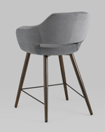 Стул полубарный Саймон велюр тёмно-серый