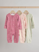 Комбинезон / Cлип для малышей Next B60-692, 3 шт., Бежевый, Розовый, Светло-зеленый