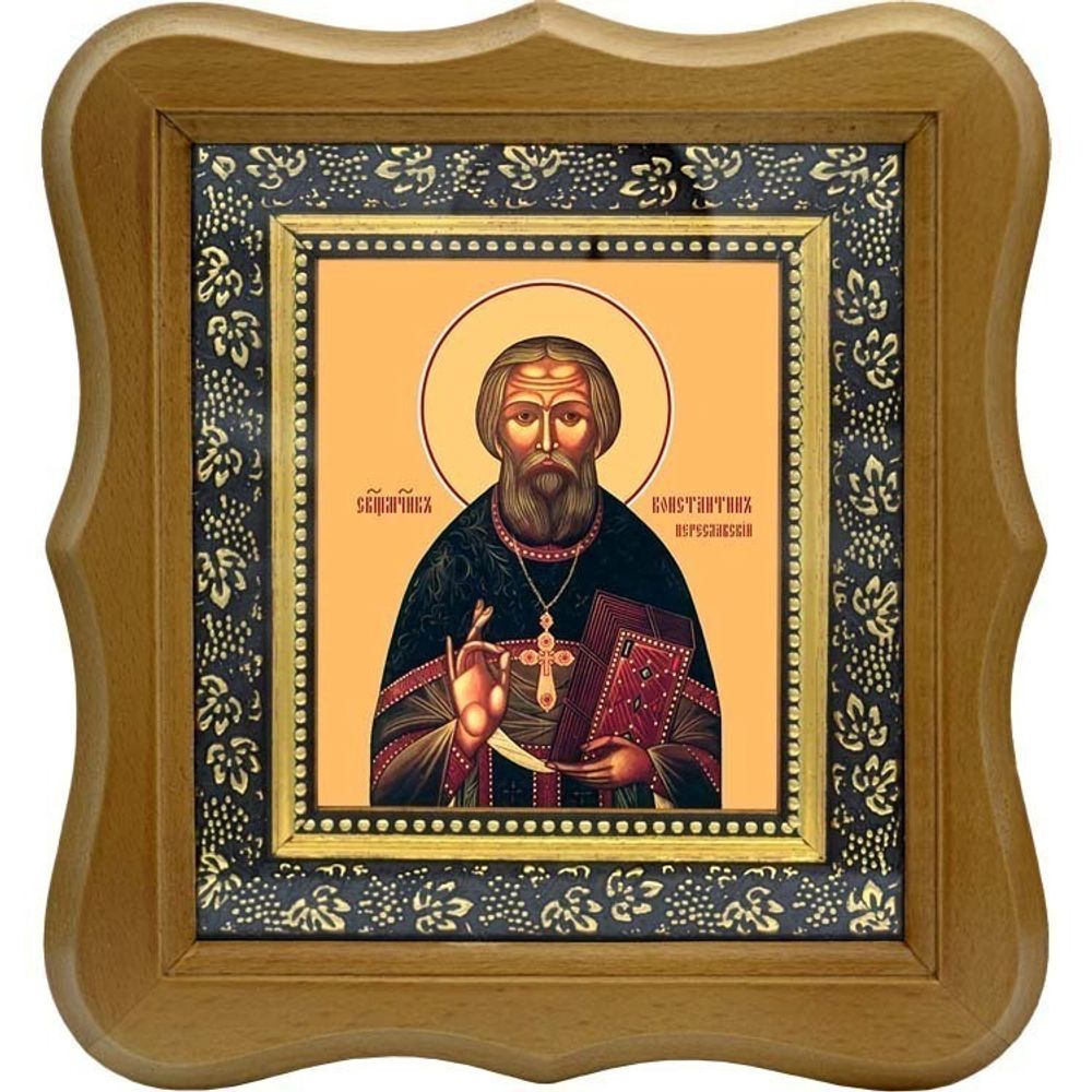 Константин Переславский (Снятиновский) священномученик, пресвитер. Икона на холсте.
