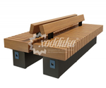 Скамейка стальная «Wood Bench» с USB-входами