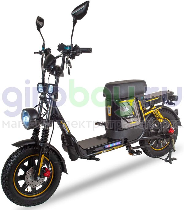 Электровелосипед Minako TITAN 2.0 Li-NMC (60V/30Ah) - Желтый фото №2