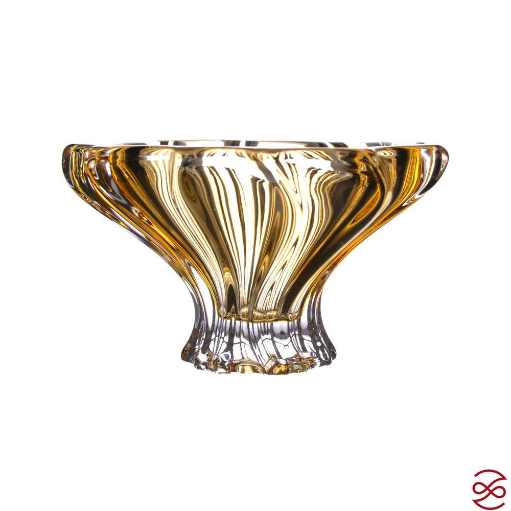 Конфетница Aurum Crystal Plantica 15 см Amber