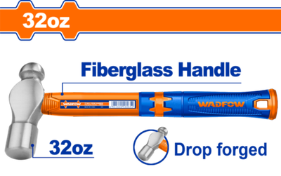 Молоток с круглым бойком 900 гр (6/18) WADFOW WHM5332