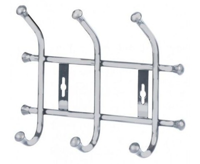 Вешалка настенная Крючки для одежды в прихожую и кухню металлические Nika серый матовый АРТ ВНТ3/МС