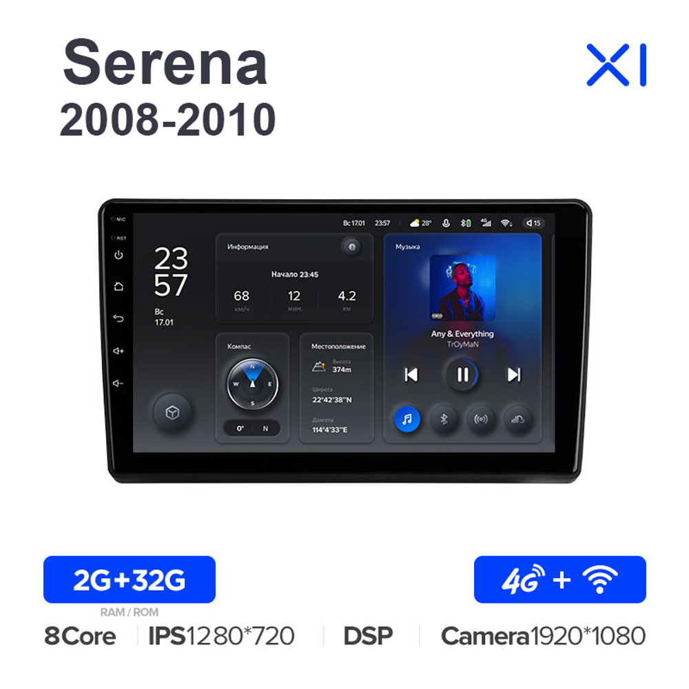 Teyes X1 9"для Nissan Serena 2008-2010