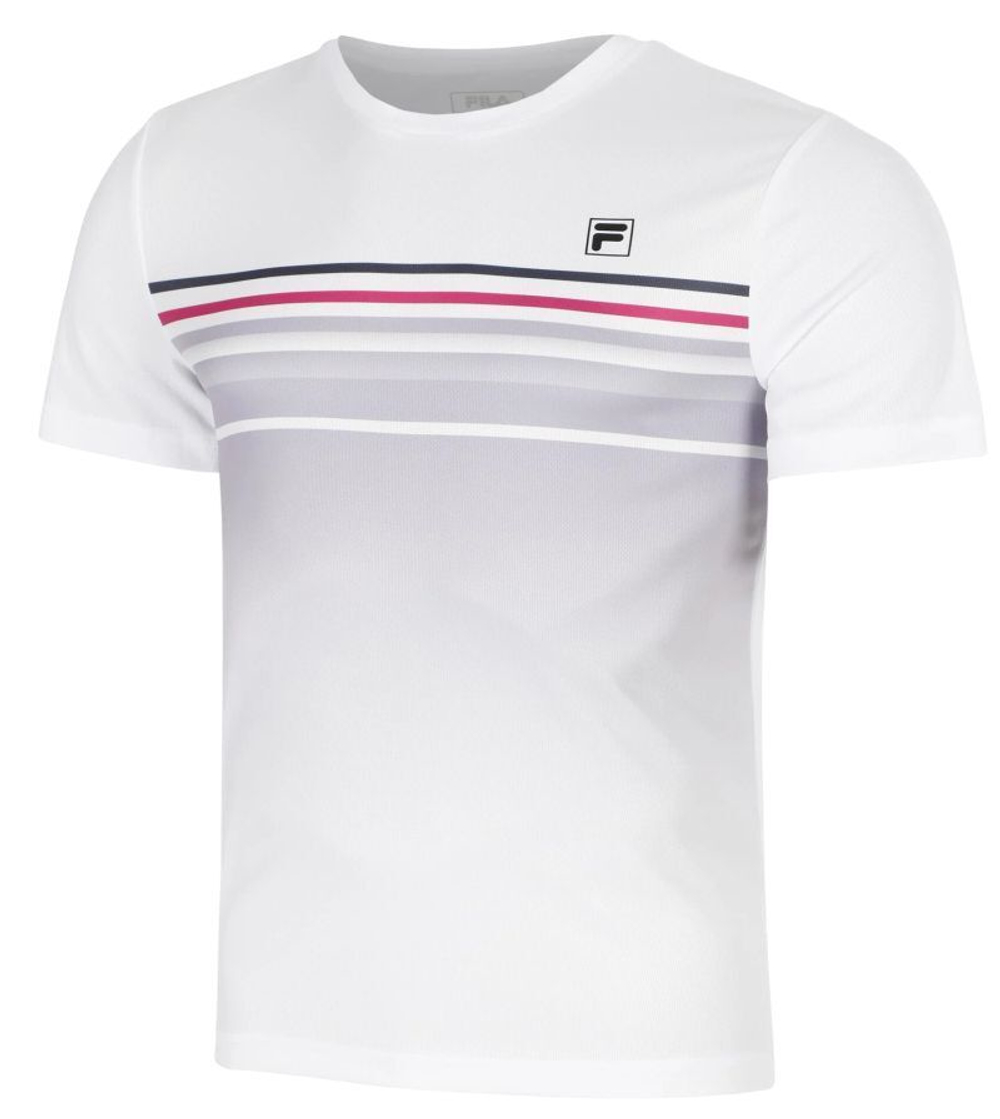 Детская теннисная футболка Fila Miguel - lavender grey print