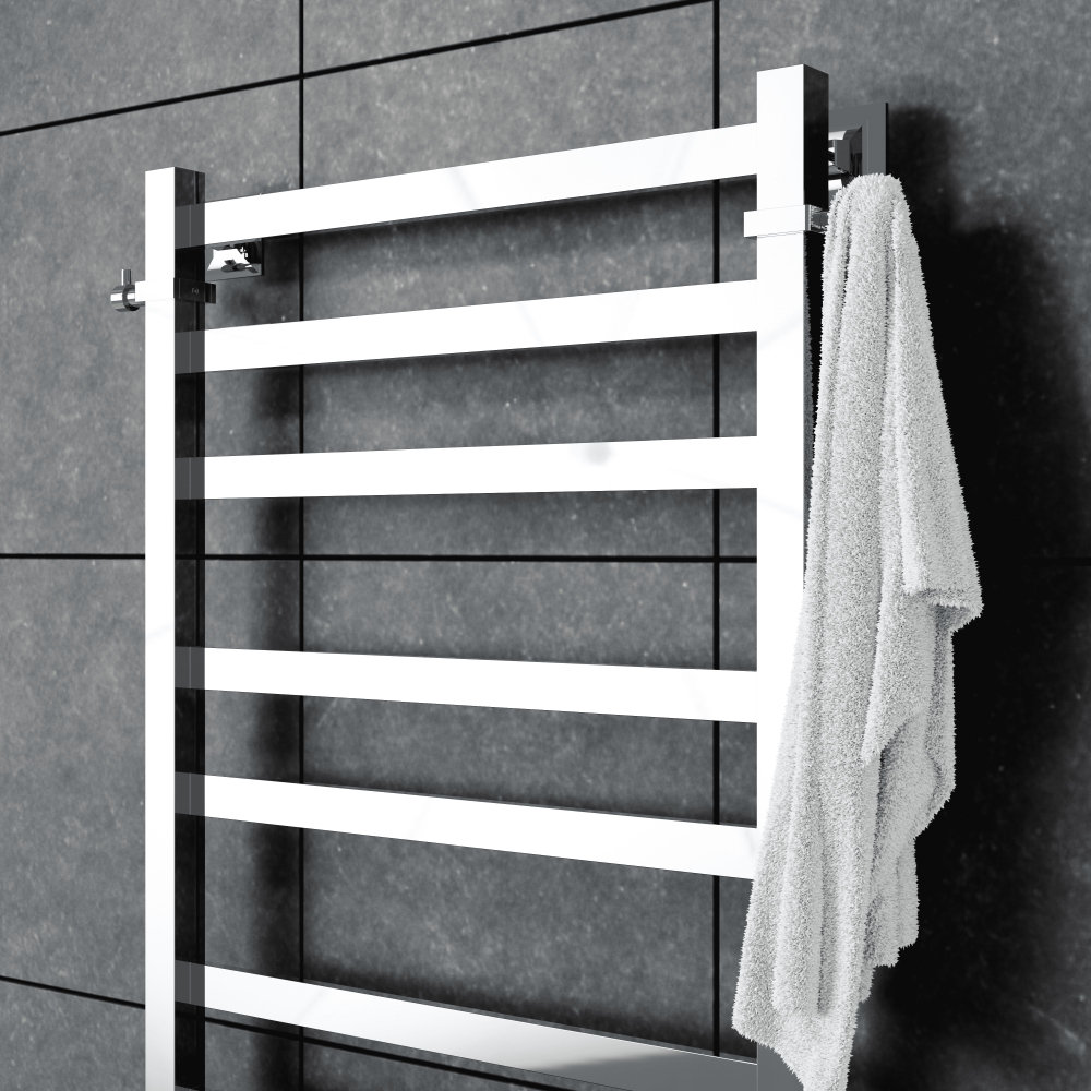 Полотенцесушитель водяной хром Keerol LP1 800x500, вент. углов. 3/4"х1/2" г/ш (пара)