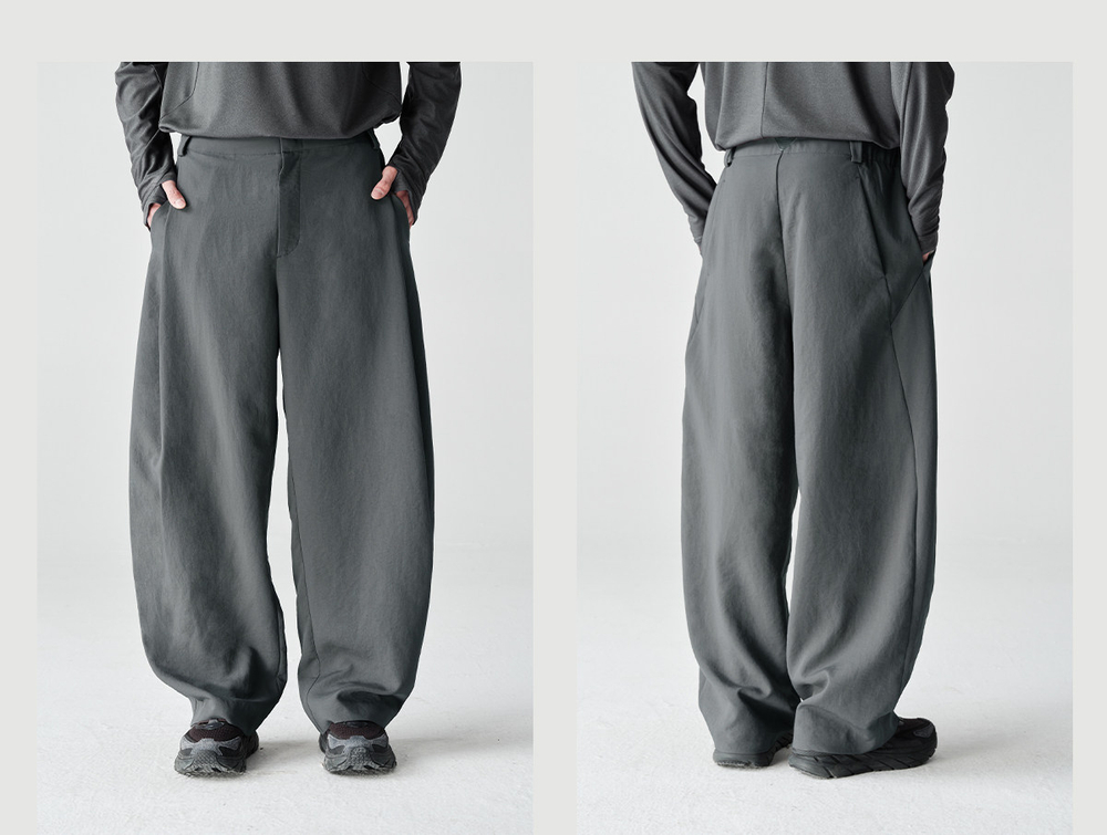 Брюки Nothomme Blue Spring Outdoor Straight-Leg Curved-Knife Pants MICROFT Eco-Friendly Soft Breathable Water-Repellent Dress Trousers