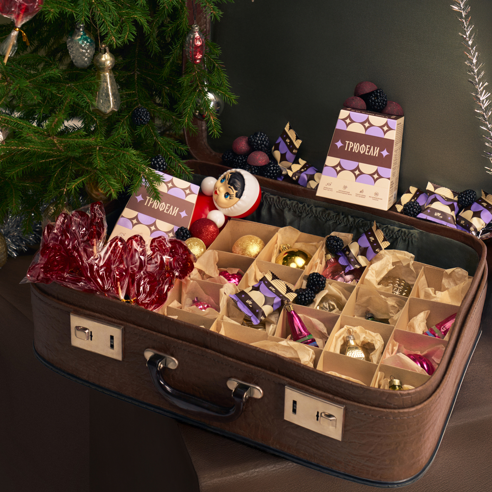 Конфеты Трюфели 90гр без сахара, с ежевикой