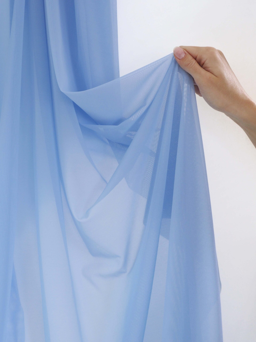 Сетка эластичная голубая метражом (Турция)