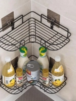 полка в ванную без сверления угловая