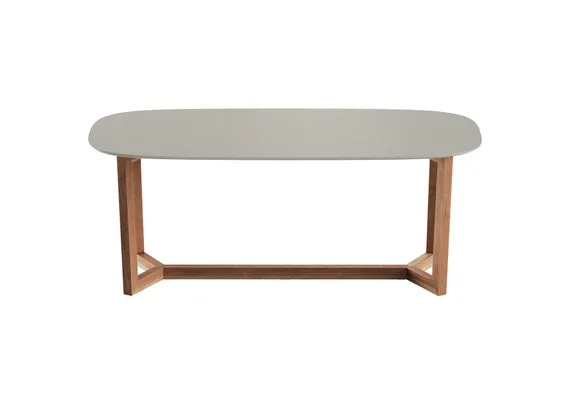 Стол обеденный Cross 2 200*95 см (серо-бежевый, бук)